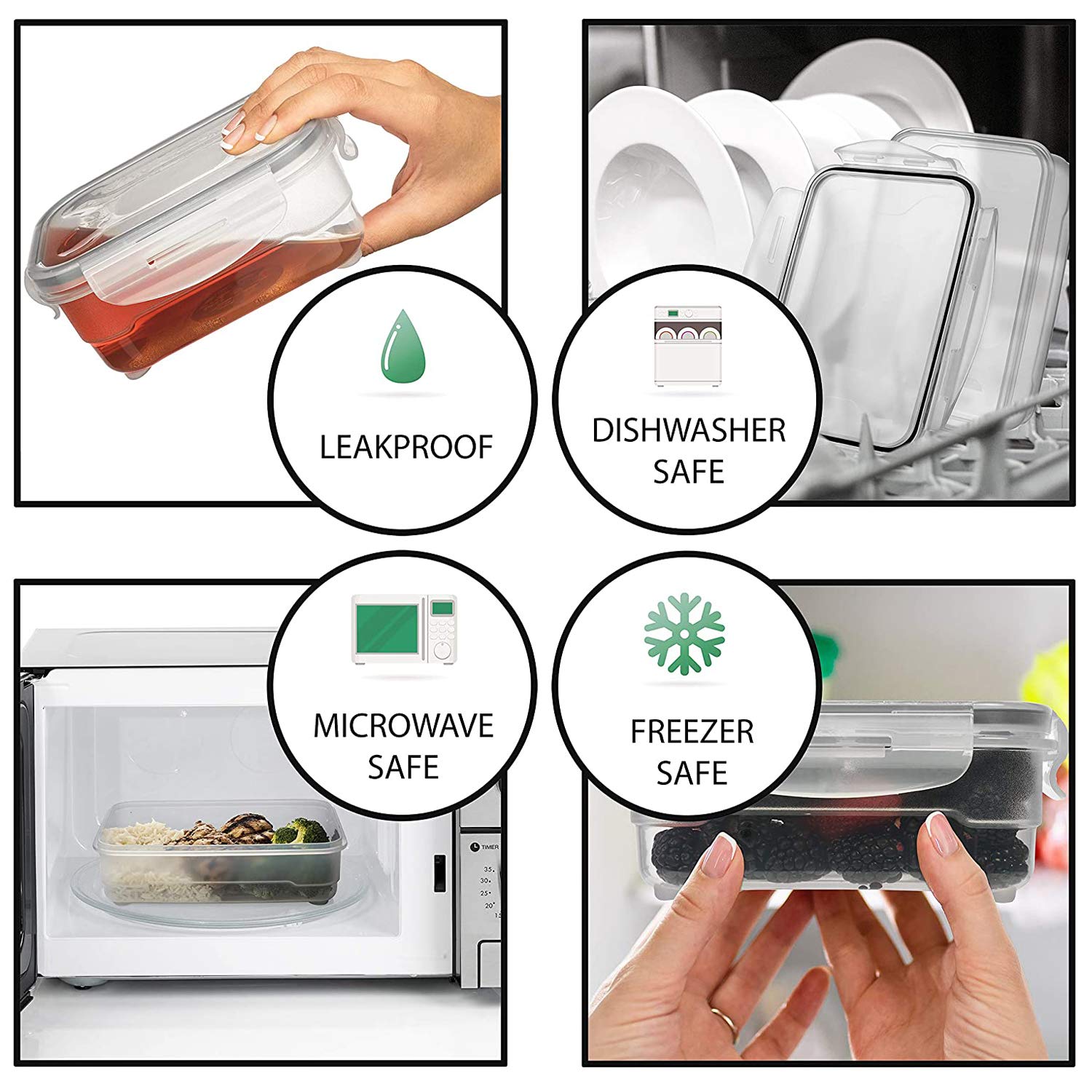 KITCHENACE,Modernise your living, Kitchen containers set, Fridge storage boxes, Plastic containers for kitchen organizer, Kitche